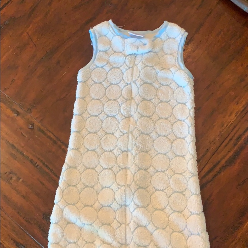 Swaddle designs light blue fleece zip sack